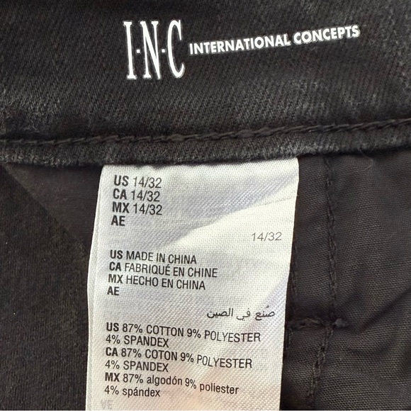 NWOT Women’s INC Denim High-Rise Rhinestone Studded Flare Jeans Plus Size 14 - Picture 12 of 16